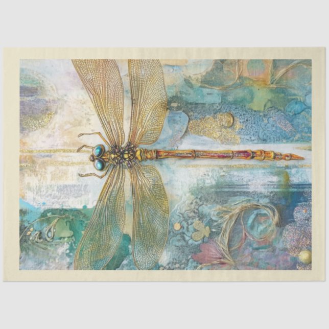 Papel De Seda Um Design da Série Dragonfly Artística nº 14 (Frente )