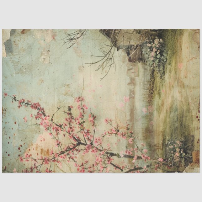 Papel De Seda Um Design da série Ephemera Primavera nº 14 (Frente )