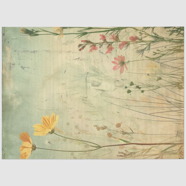Papel De Seda Um Design da série Ephemera Primavera nº 19 (Frente )