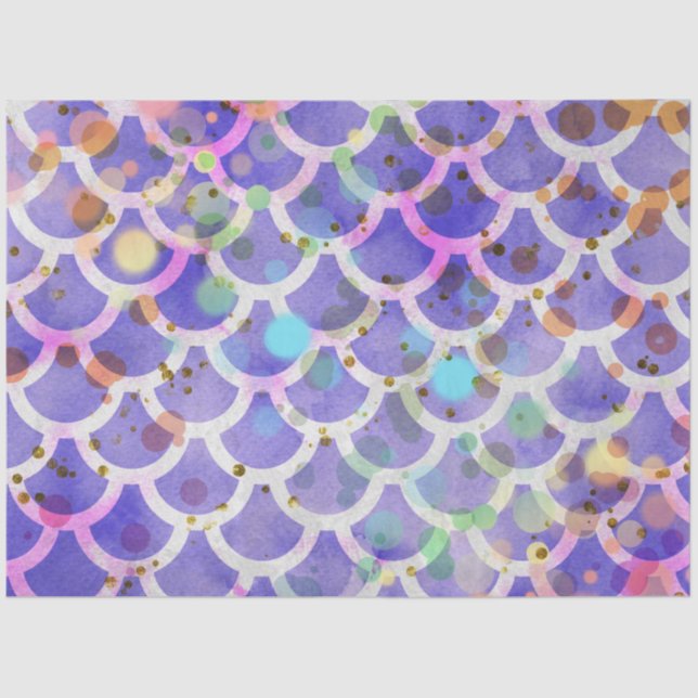 Papel De Seda Um Design da série Mermaid Bokeh 6 (Frente )