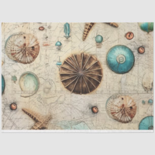 Papel De Seda Um Design da Série Náutica Shabby Chic 7