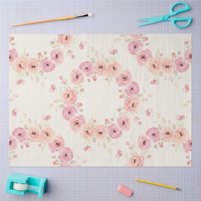 Papel De Seda Um design da série Páscoa Rosa #12 (Arte )