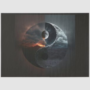 Papel De Seda Um Design de Série Ying Yang Abstrato 4