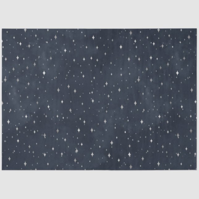Papel De Seda Um Design de Silver Starry Night Series 8 (Frente )