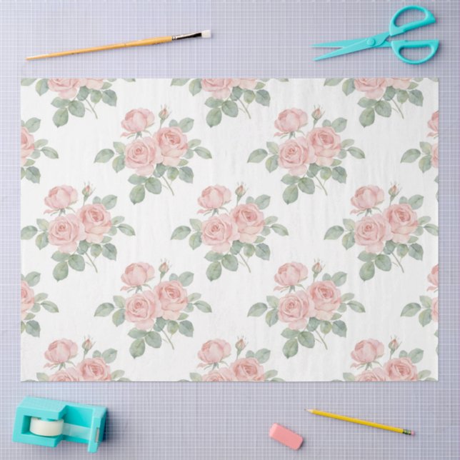 Papel De Seda Um Design Floral Elástico #17 (Arte )