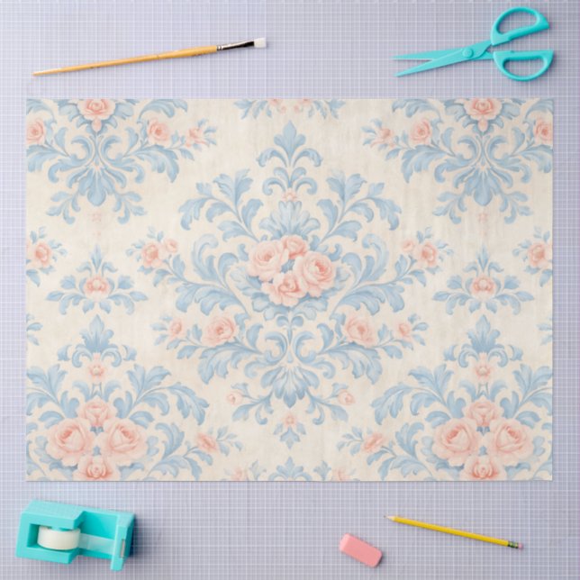 Papel De Seda Um Design Floral Elástico #8 (Arte )