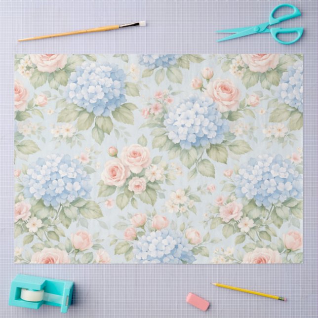 Papel De Seda Um Design Floral Elástico #9 (Arte )