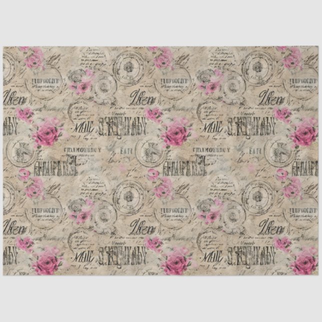 Papel De Seda Um Design francês Ephemera Série 4 (Frente )