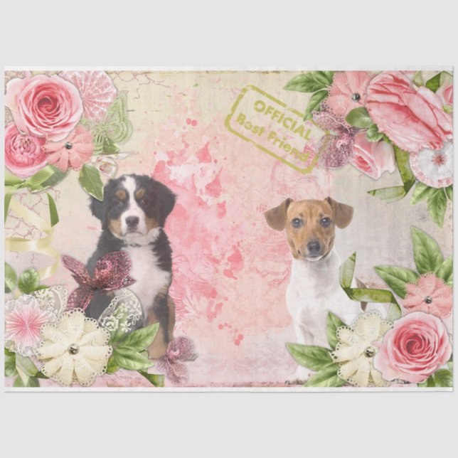 Papel De Seda Um Design Série Shabby Chic 15 (Frente )