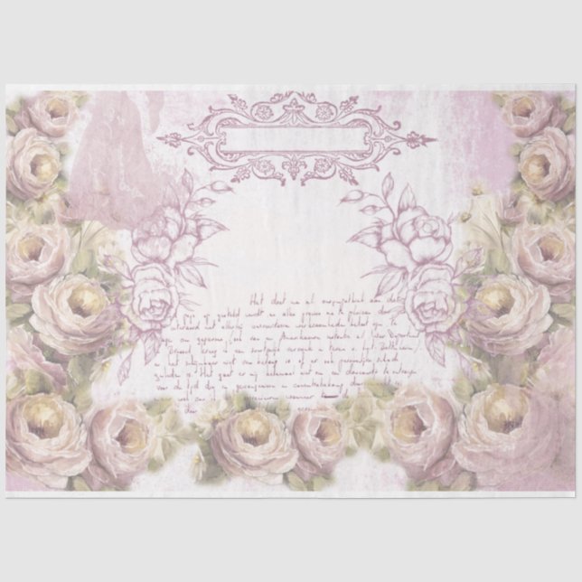 Papel De Seda Um Design Série Shabby Chic 36 (Frente )