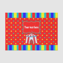 Papel De Seda Um dia no Circus Kids Party Personalizado