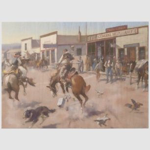 Papel De Seda “Um Dia Tranquilo em Utica” por Charles M Russell