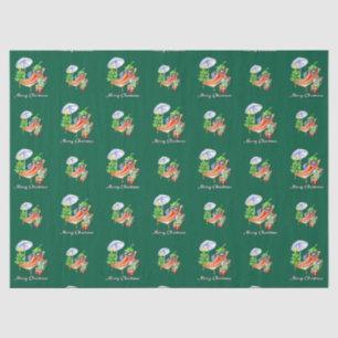 Papel De Seda Um Feliz Natal em Sunshade e Tree