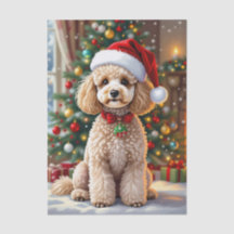 Um Fixo Natalino de Poodle Natal