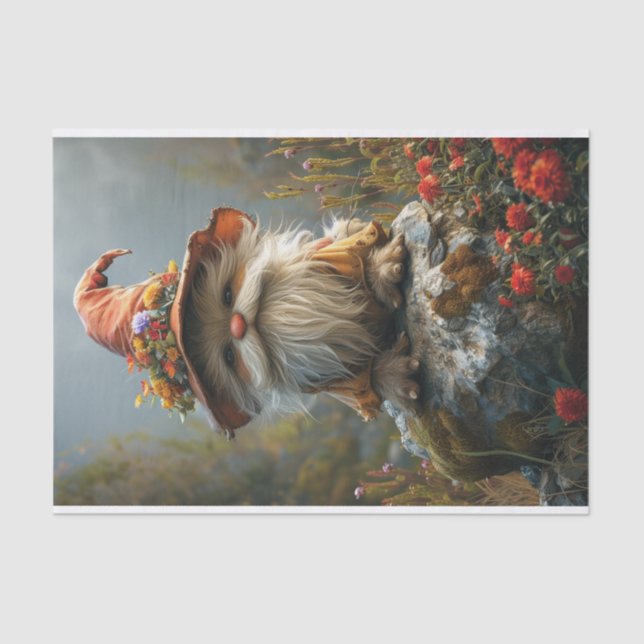 Papel De Seda Um Gnomo Adorável (Frente )