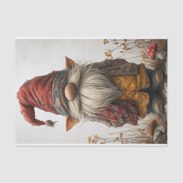 Papel De Seda Um Gnomo de inverno bonito (Frente )