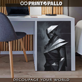Papel De Seda Um guerreiro pálido inspirado no Futurismo 