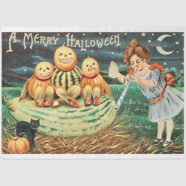 Papel De Seda Um Halloween Feliz (Frente )