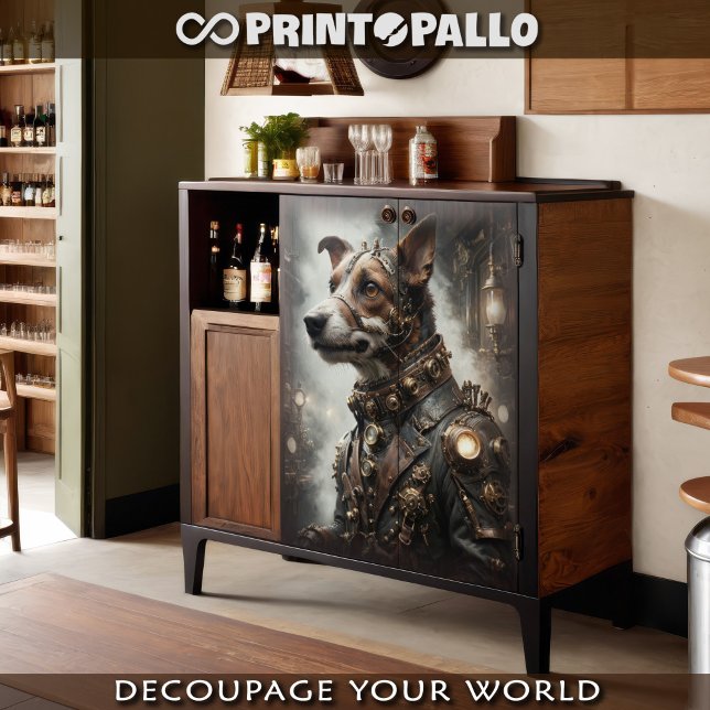 Papel De Seda Um Jack Russell Terrier Steampunk  (Criador carregado)