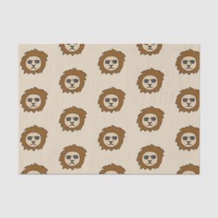 Papel De Seda Um leão Legal com óculos escuros