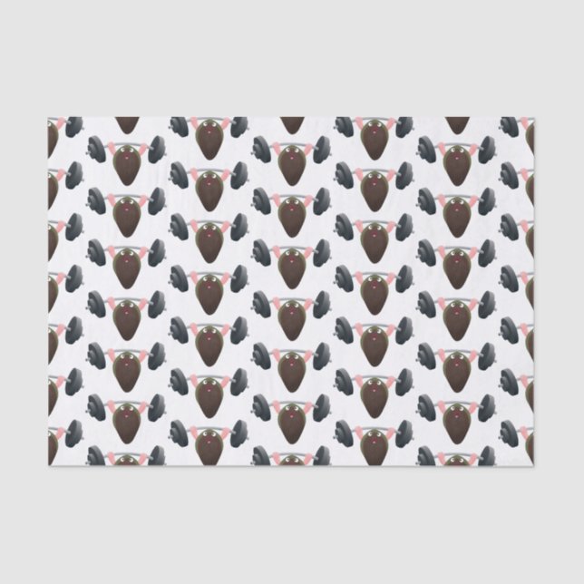 Papel De Seda Um mexilhão engraçado trabalhando na ilustração de (Frente )