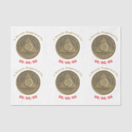 Papel De Seda Um Milagre Aconteceu Na DATA PERSONALIZADA Moedas 