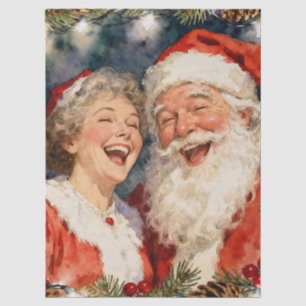 Papel De Seda Um Natal fofo do Sr. e da Sra. Claus