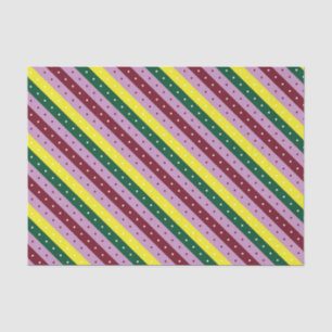 Papel De Seda um padrão listrado multicolorido com pontos