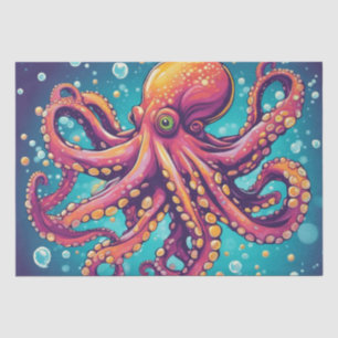 Papel De Seda Um Pop de Octopus Decoupage Design