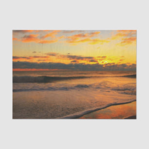 Papel De Seda Um pôr do sol impressionante na praia