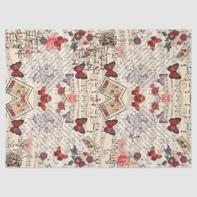 Papel De Seda Um Sonho de Borboleta Vermelha (Frente )