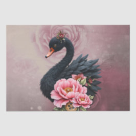 Papel De Seda Um toque de rosa e brilho de cisne. 