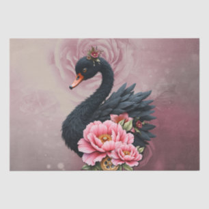 Papel De Seda Um toque de rosa e brilho de cisne.