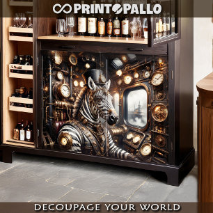 Papel De Seda Um trem vitorioso de zebra na era steampunk