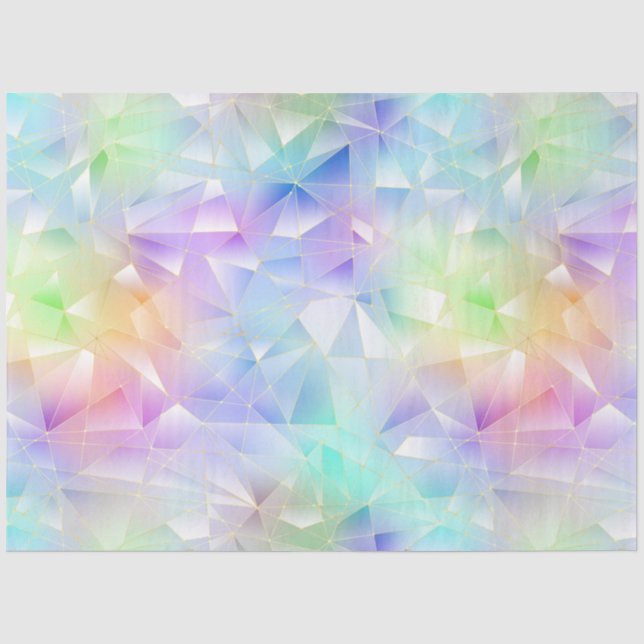 Papel De Seda Um Unicórnio Cristal Série Design 1 (Frente )