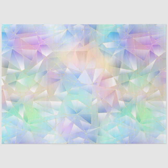 Papel De Seda Um Unicórnio Cristal Série Design 2 (Frente )