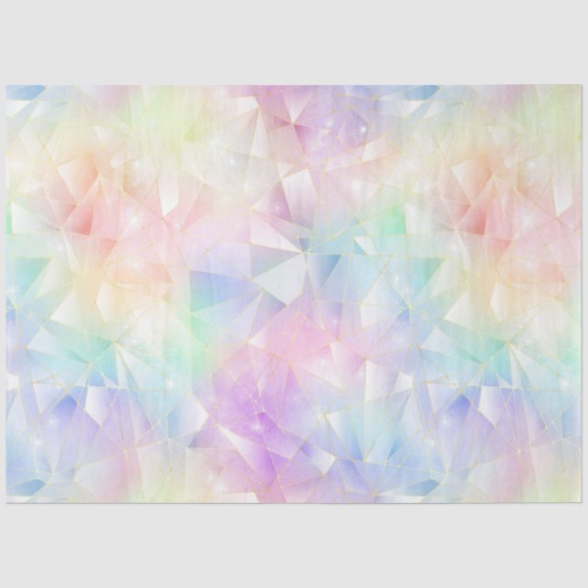 Papel De Seda Um Unicórnio Série Cristal Design 5 (Frente )
