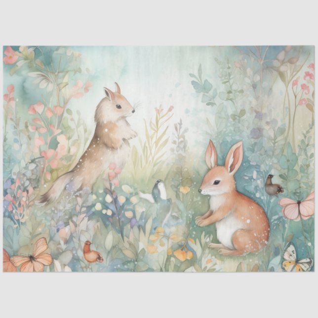 Papel De Seda Um Whimsic Woodland Series Design 8 (Frente )