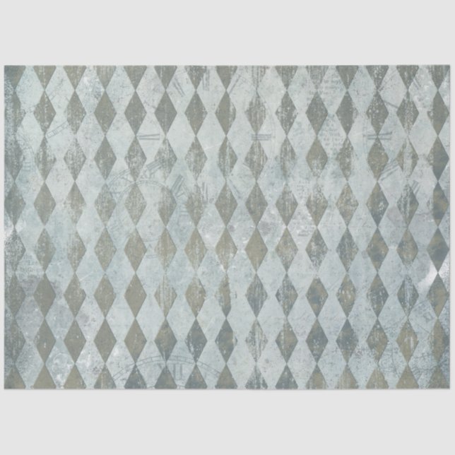 Papel De Seda Uma Alice Azul na Série Wonderland Design 5 (Frente )