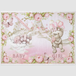 Papel De Seda Uma Bebê Girl Series Design 1