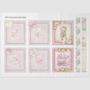 Papel De Seda Uma Bebê Girl Series Design 6