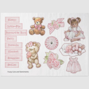 Papel De Seda Uma Bebê Girl Series Design 7