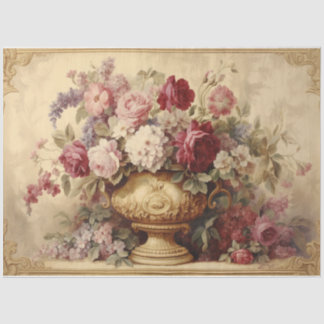 Papel De Seda Uma bela Urna Francesa com Florais