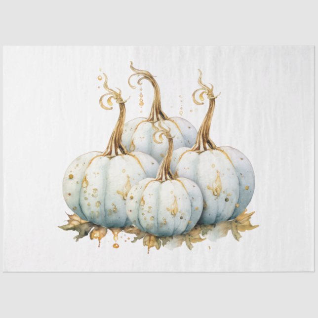 Papel De Seda Uma Coleção de Design de Abóbora de outono 9 (Frente )