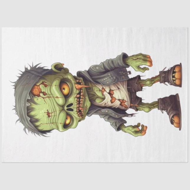 Papel De Seda Uma Coleção de Design de Figurino de Halloween 11 (Frente )