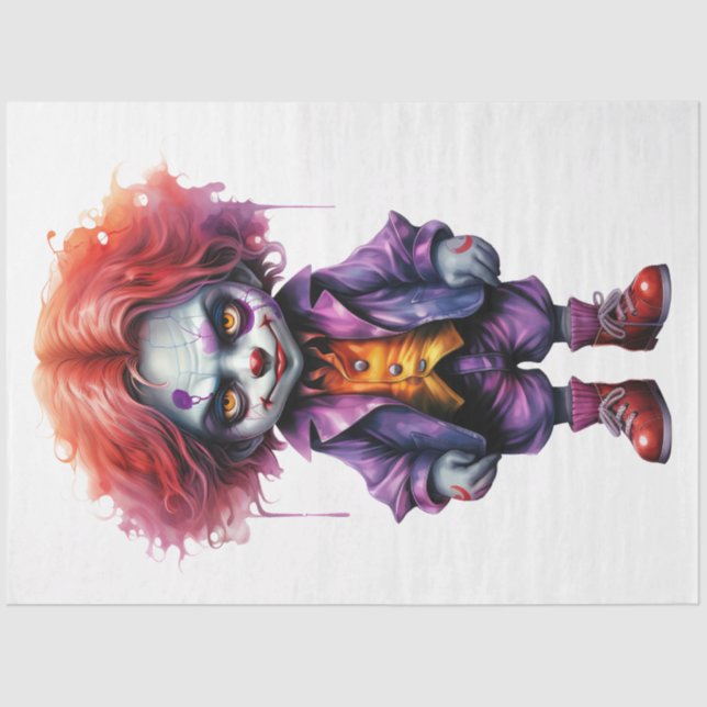 Papel De Seda Uma Coleção de Design de Figurino de Halloween 12 (Frente )