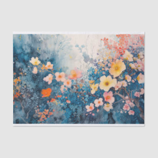 Papel De Seda Uma Colorida Raiz de Flores