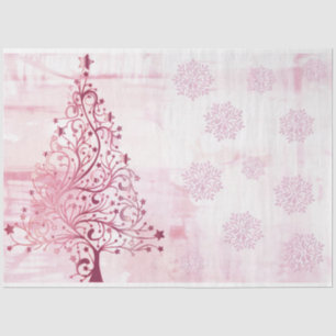 Papel De Seda Uma cor de água cor rosa, série de Natal, Design 3