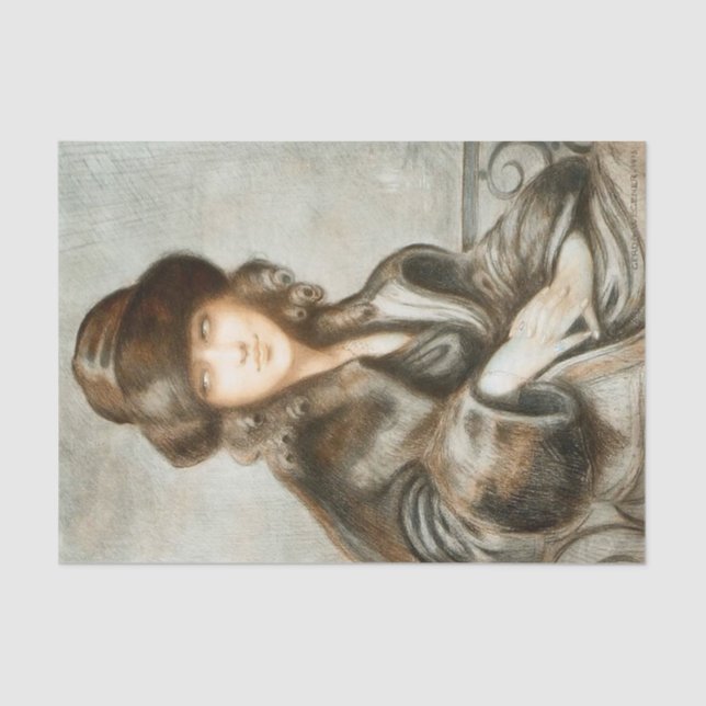 Papel De Seda Uma Jovem Elegante por Gerda Wegener (Frente )