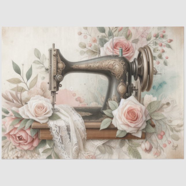 Papel De Seda Uma máquina de costura flexível Design nº 2 (Frente )